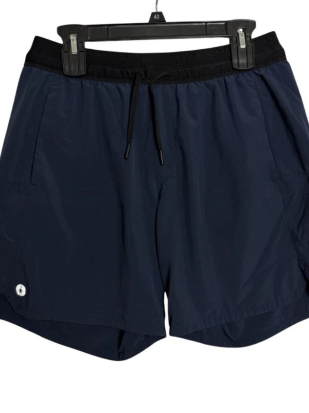 Smartwool Mens Blue Black Athletic Workout Training Running Lined Shorts Medium